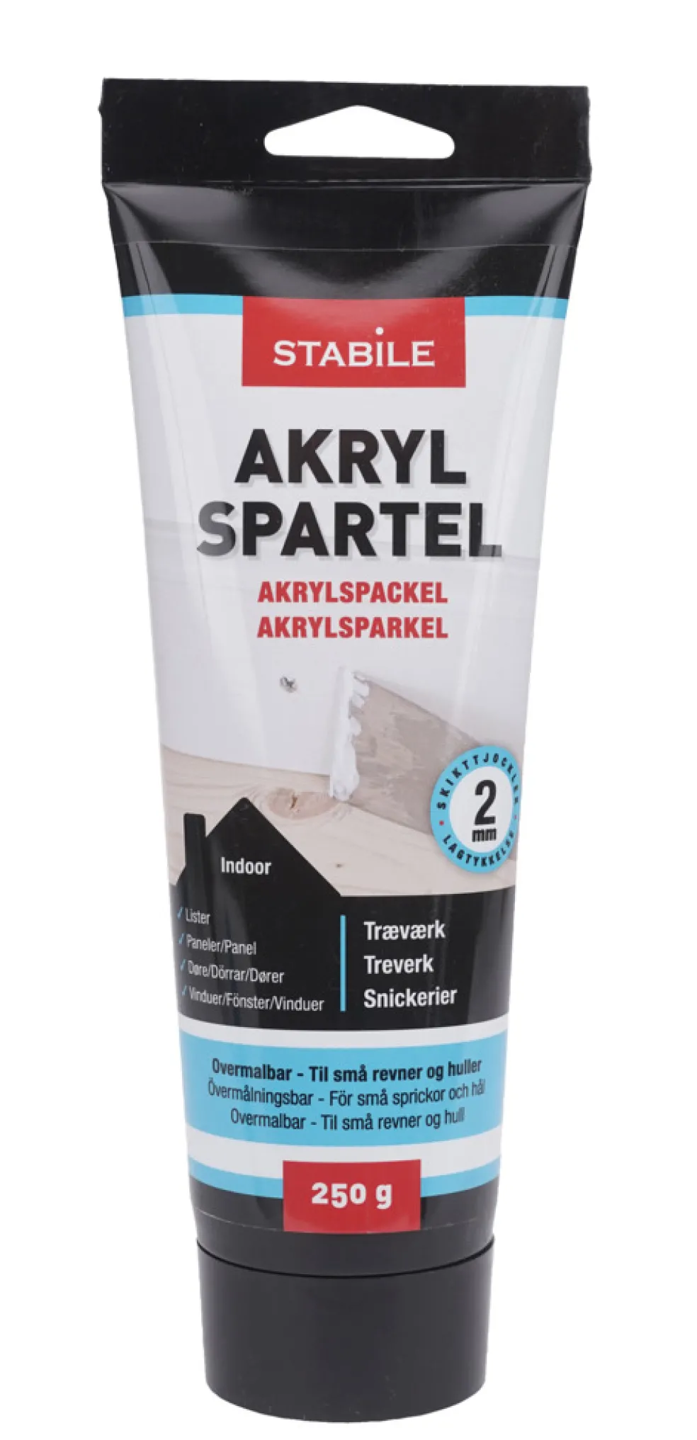 Akrylspackel 250 g Stabile