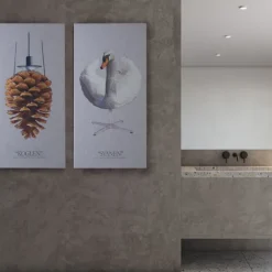 Akustikbild Art-Acoustic Ägget Ljusgrå Fibrotech