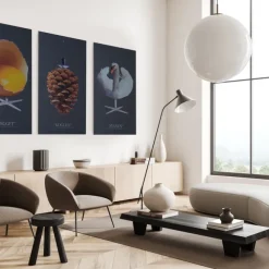 Akustikbild Art-Acoustic Svanen Mörkgrå Fibrotech