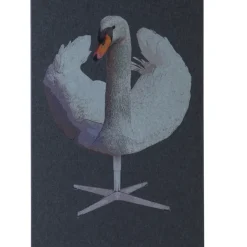 Akustikbild Art-Acoustic Svanen Mörkgrå Fibrotech
