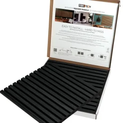 Akustikpanel Square Black Oak 22 x 520 x 520 mm 2-pack Fibrotech