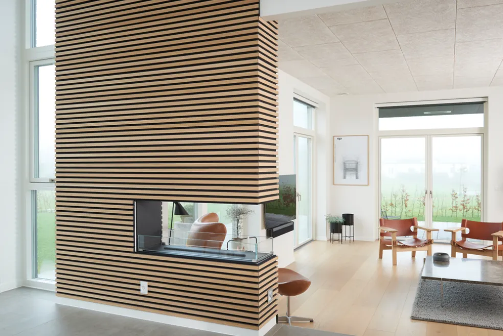Akustikpanel Light Oak 22 x 605 x 2440 mm Fibrotech