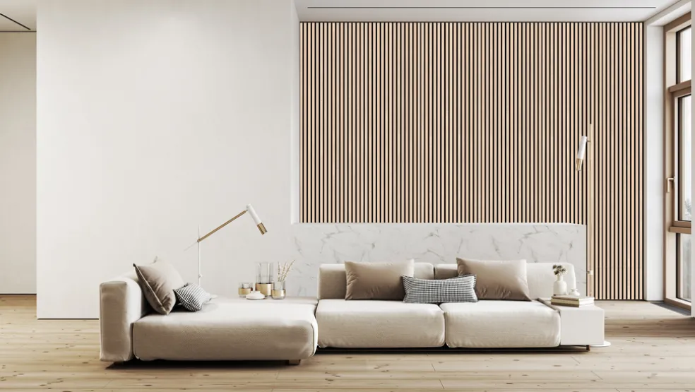 Akustikpanel Light Oak 22 x 605 x 2440 mm Fibrotech