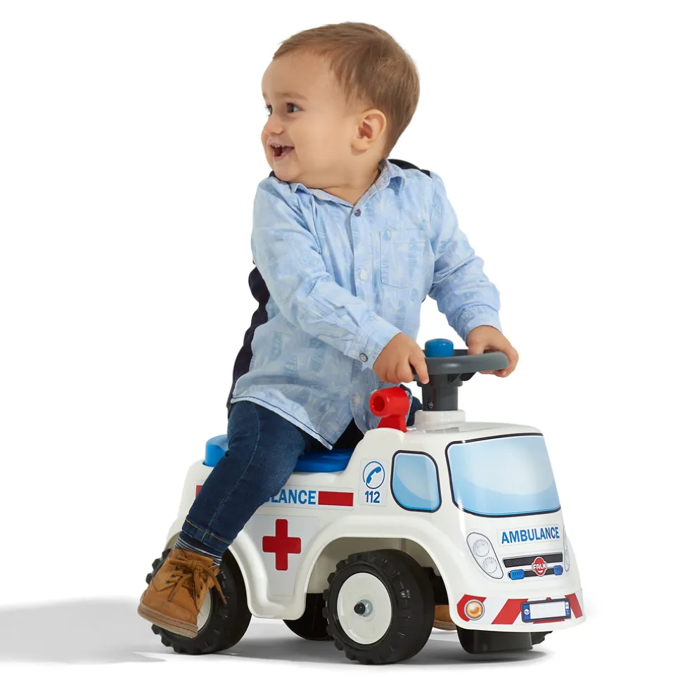 Ambulans Ride-On Vit Falk