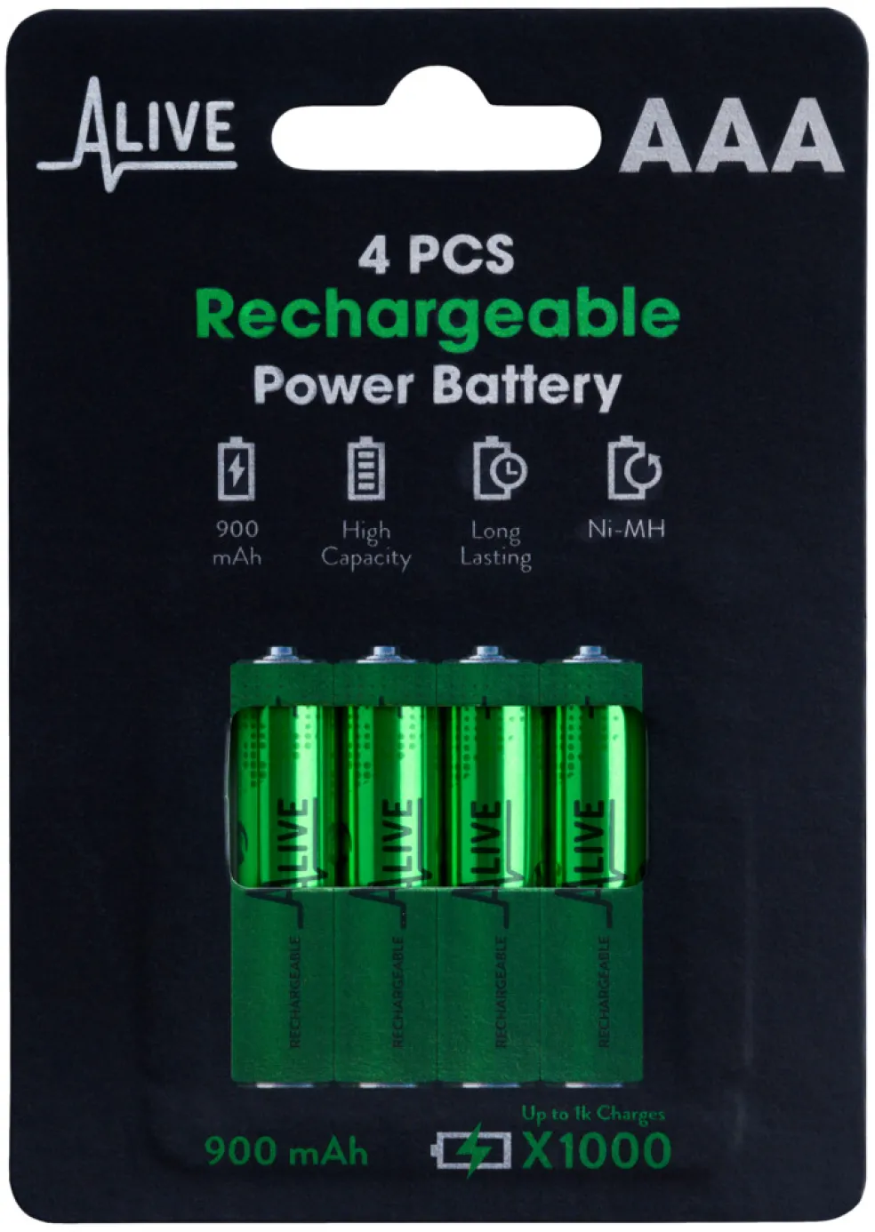 Batteri Uppladdningsbart AAA 4-pack