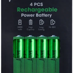 Batteri Uppladdningsbart AA 4-pack