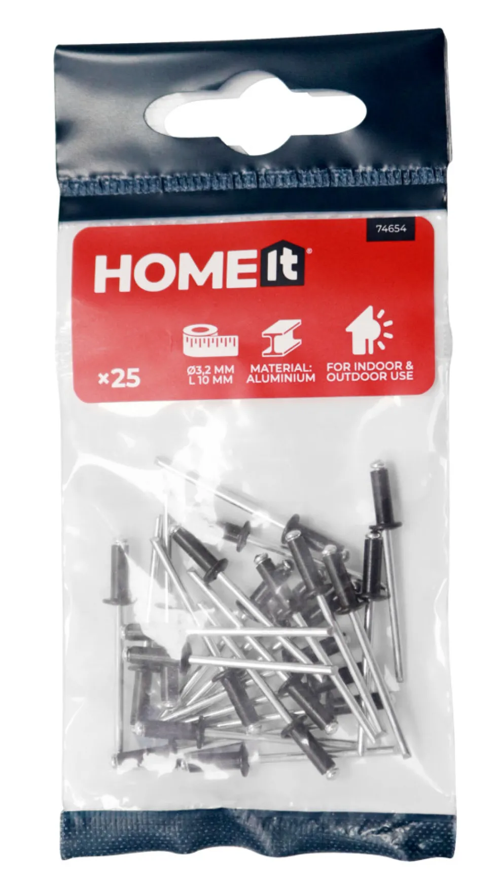 Blindnit Ø3,2 x 10 mm Svart 25-pack Home>it