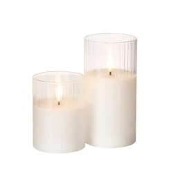 Blockljus LED 10/15 cm 2-pack Stemning