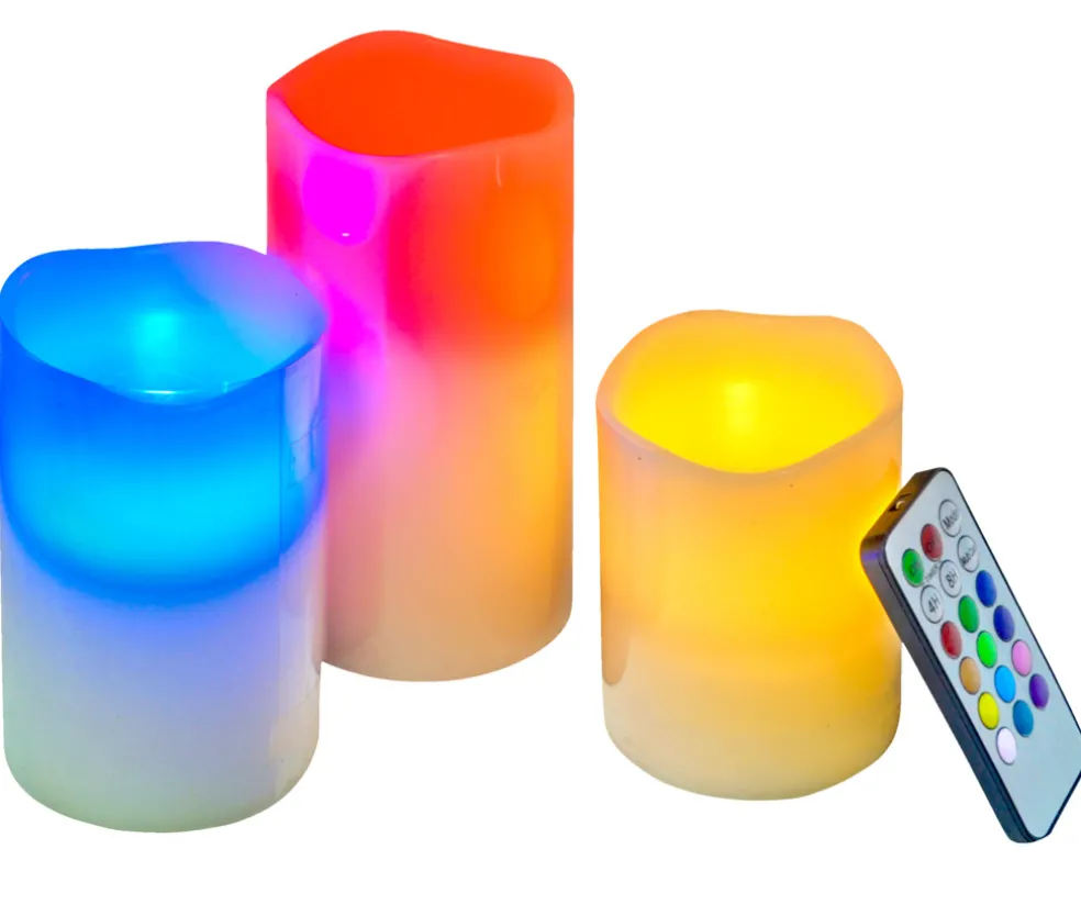 Blockljus LED 3-pack