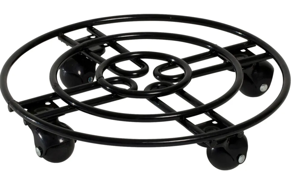 Blomvagn Stål Svart Ø30 cm Scan-Pot