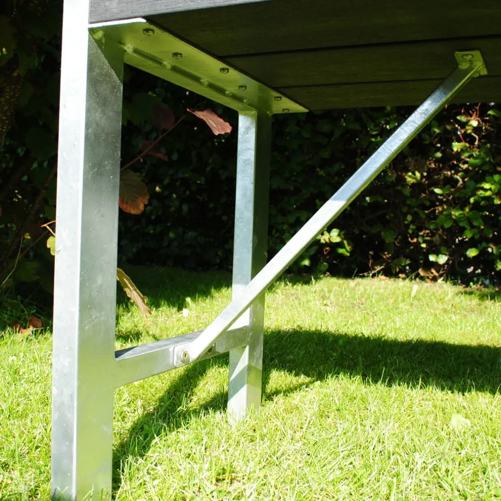 Bänk Nonwood/Stål Antracit 180 cm Hortus
