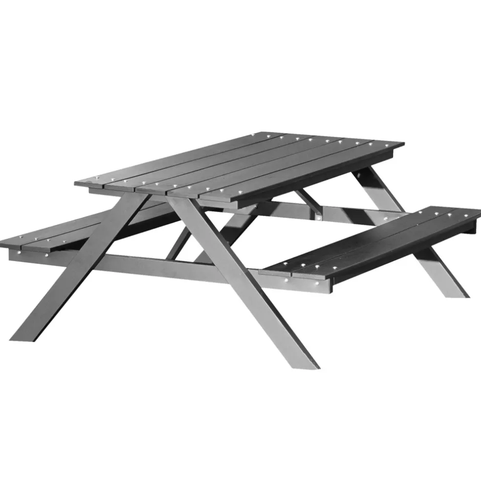 Bord-/bänkset Junior A-modell Svart 116 x 109 cm Hortus