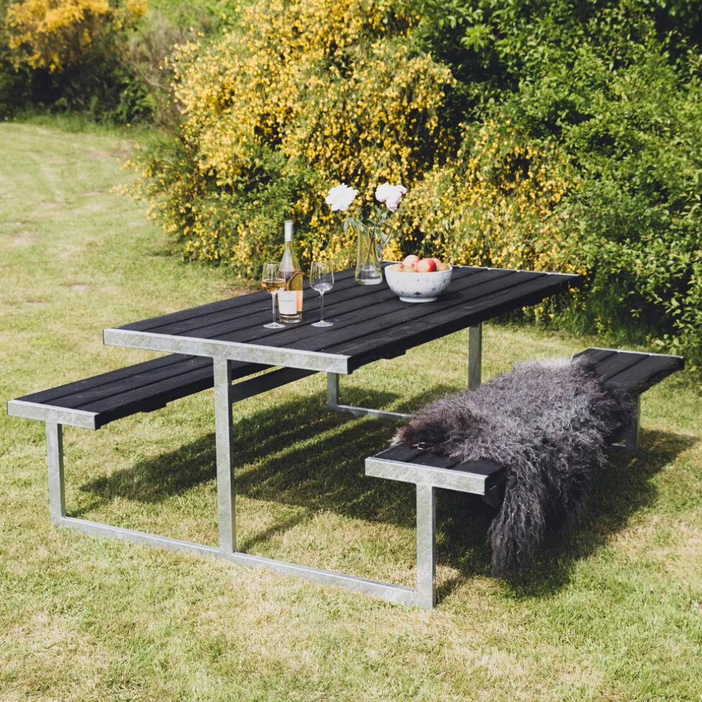 Bord-/bänkset Loke Svart 180 x 177 cm Hortus