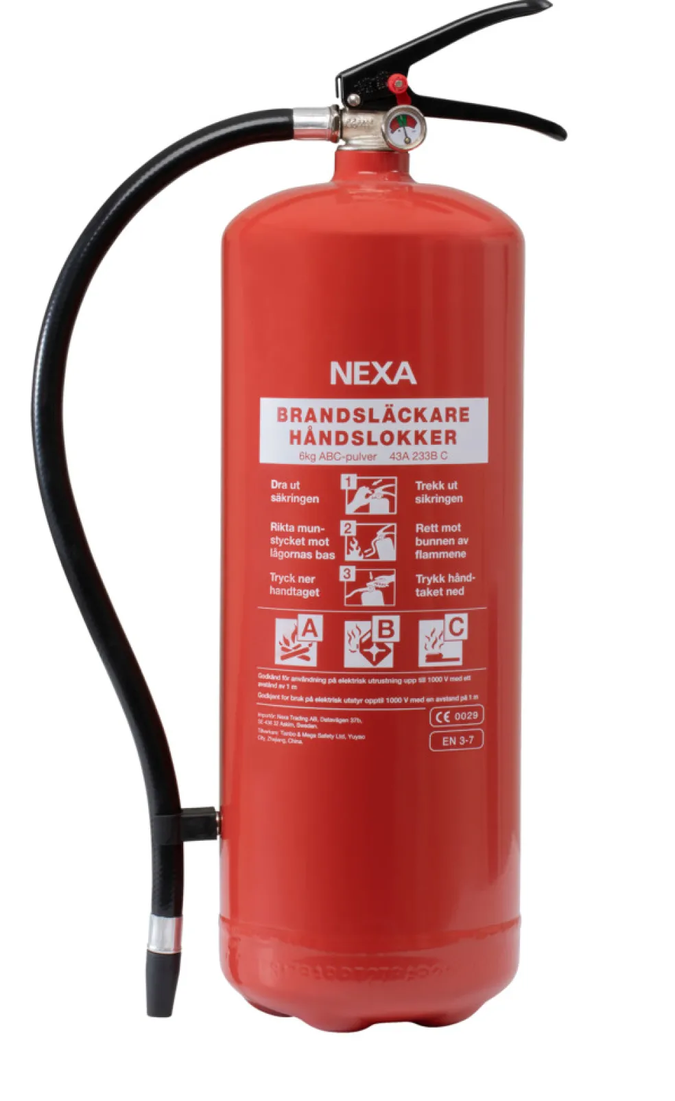 Brandsläckare 6 kg Nexa