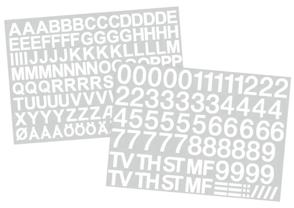 Brevlådestickers Vit