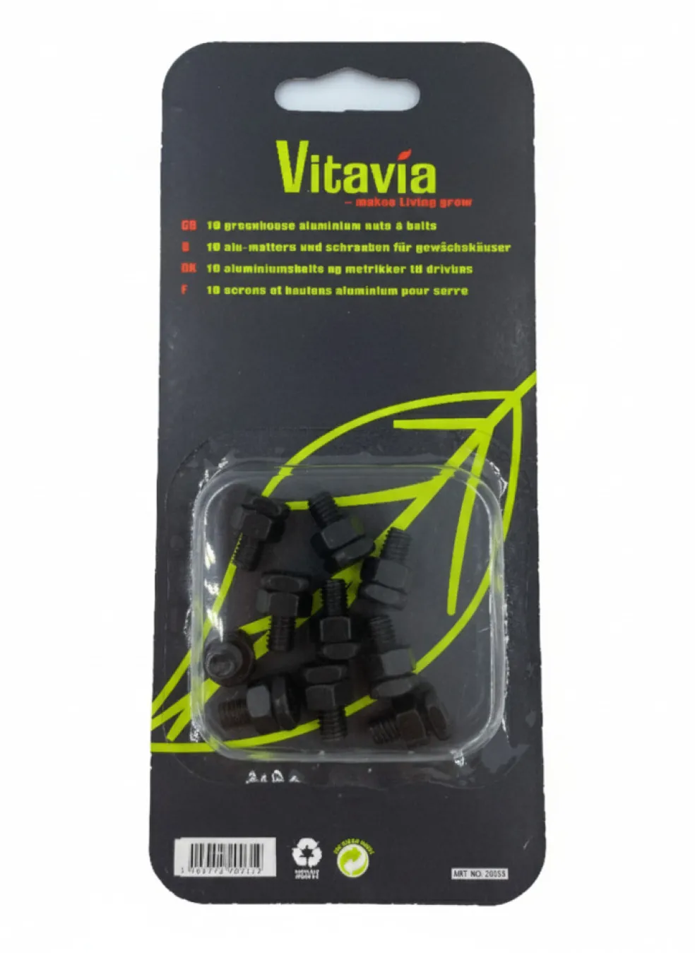 Bultar & Muttrar Alu Svart 10-pack Vitavia