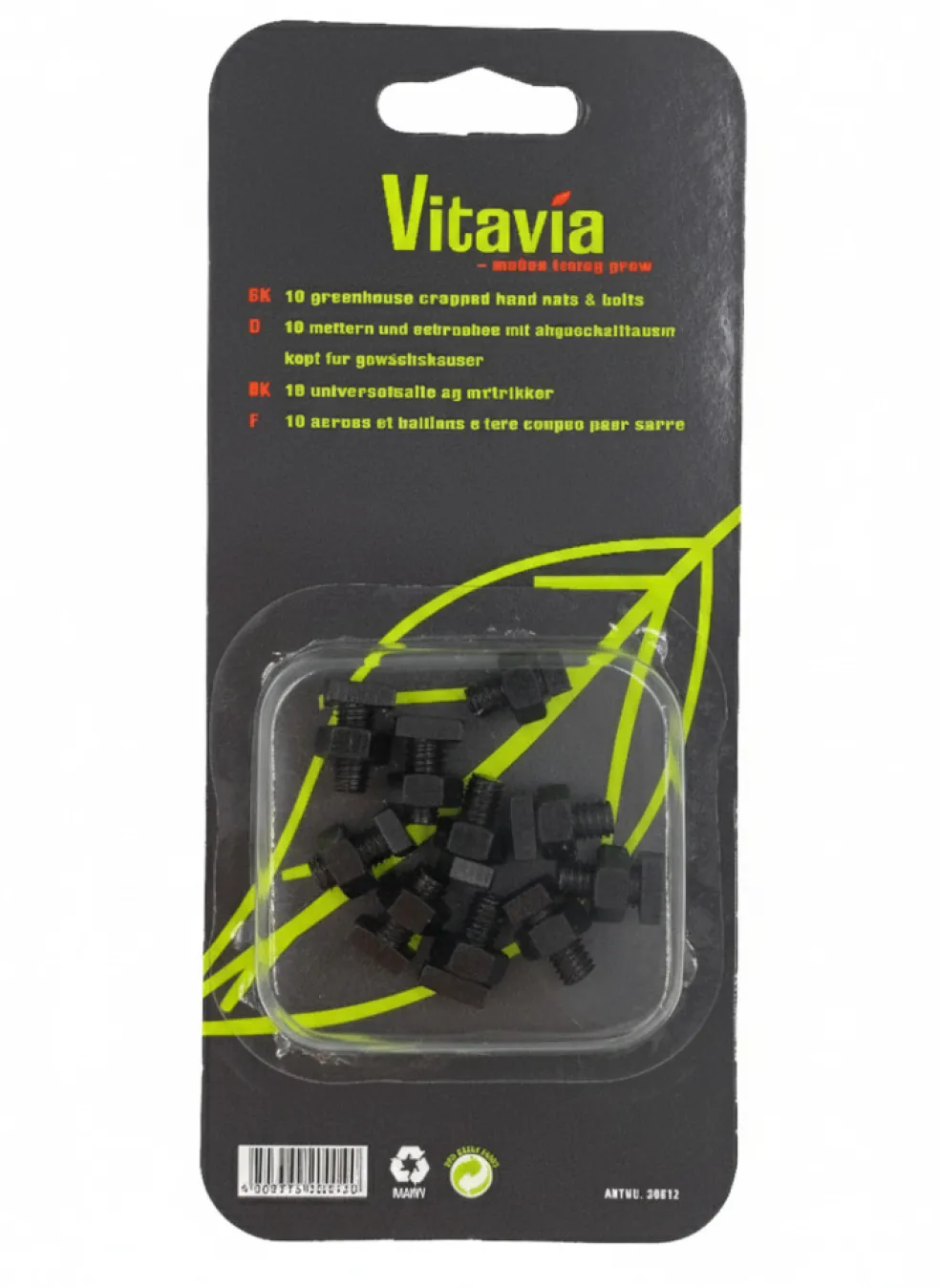 Bultar & Muttrar Filade Alu Svart 10-pack Vitavia