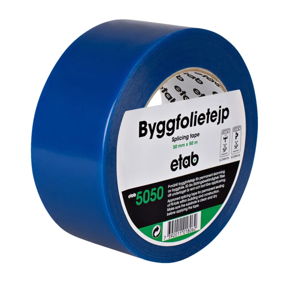 Byggfolietejp 50 mm x 25 m