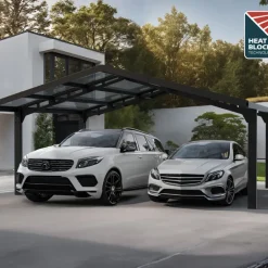 Carport Sydney 572 x 586,5 cm Svart Canopia by Palram