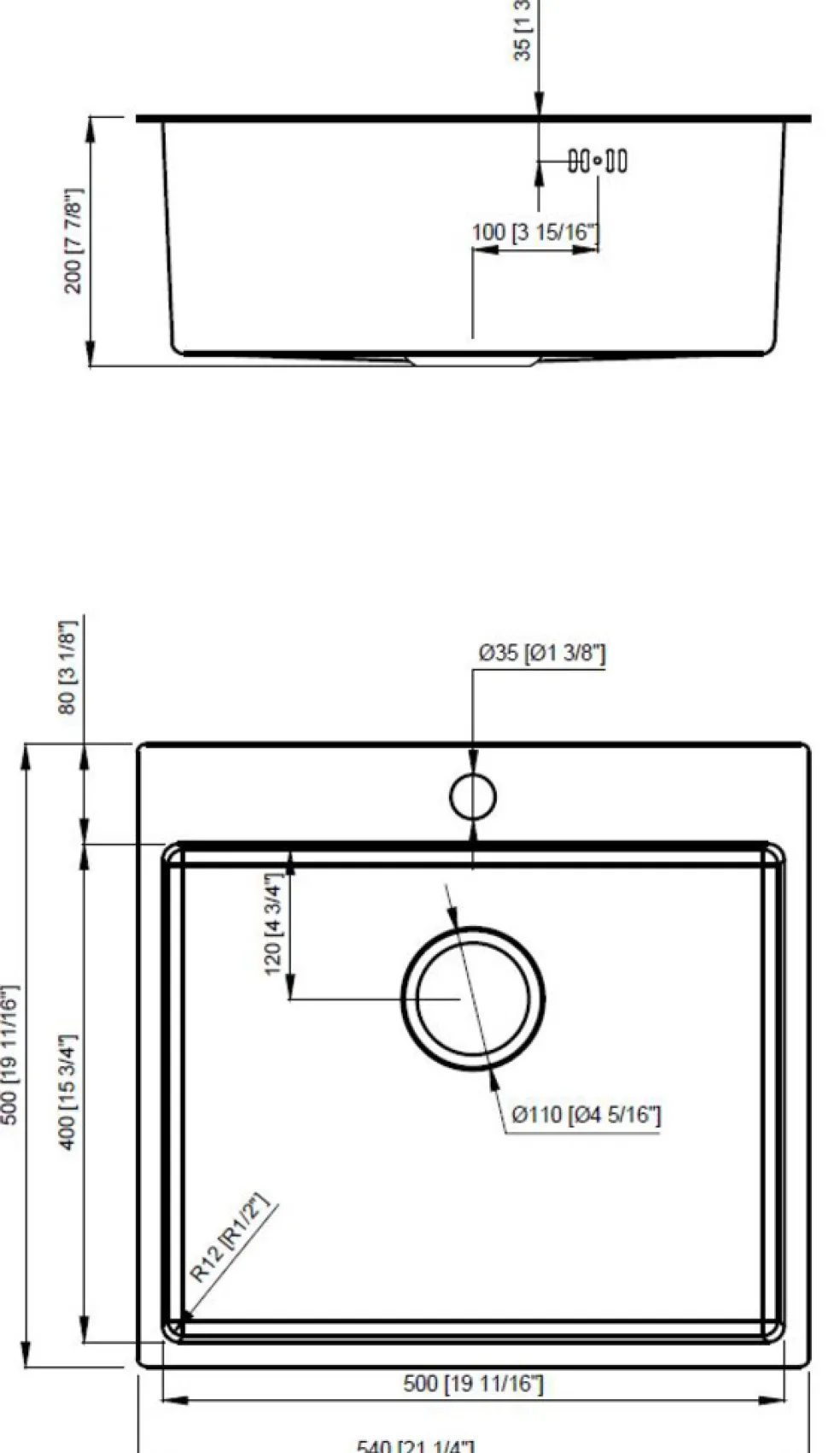 Diskho Borstat Stål 540 x 500 mm