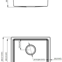 Diskho Borstat Stål 440 x 440 mm