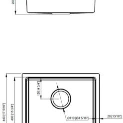 Diskho Svart 440 x 440 mm