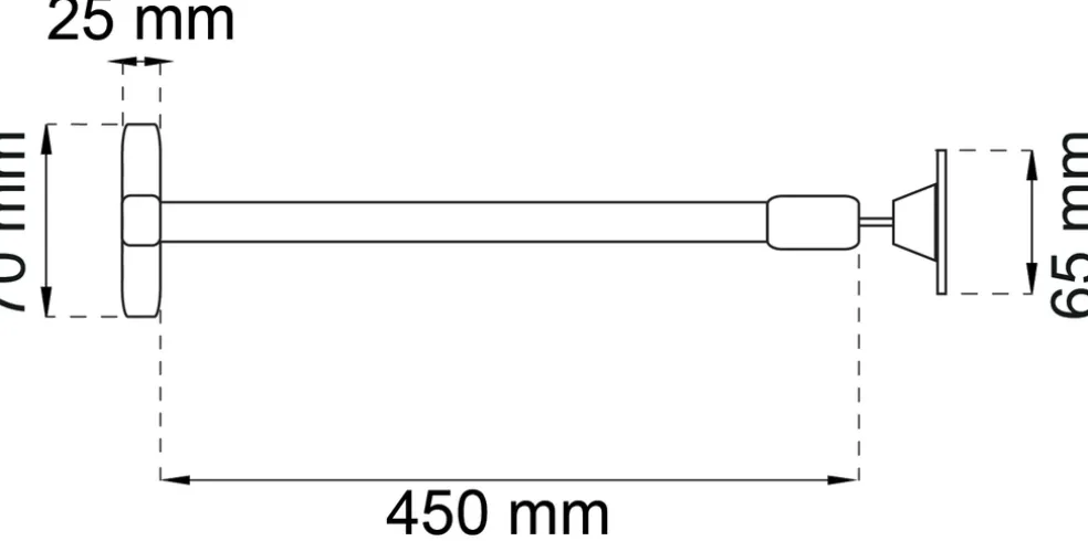 Dörrbroms 450 mm Vit Habo