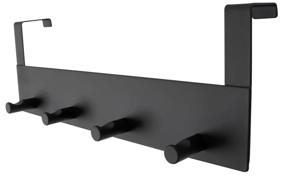 Dörrhängare 4 Knopp Stål Svart 32 cm Home>it