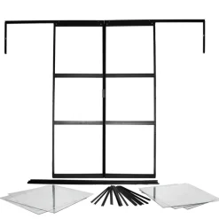 Dubbeldörrar Växthus Sirius 13000 Svart 1260 x 1970 mm Vitavia