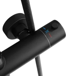 Duschstångset Svart Ø250 mm