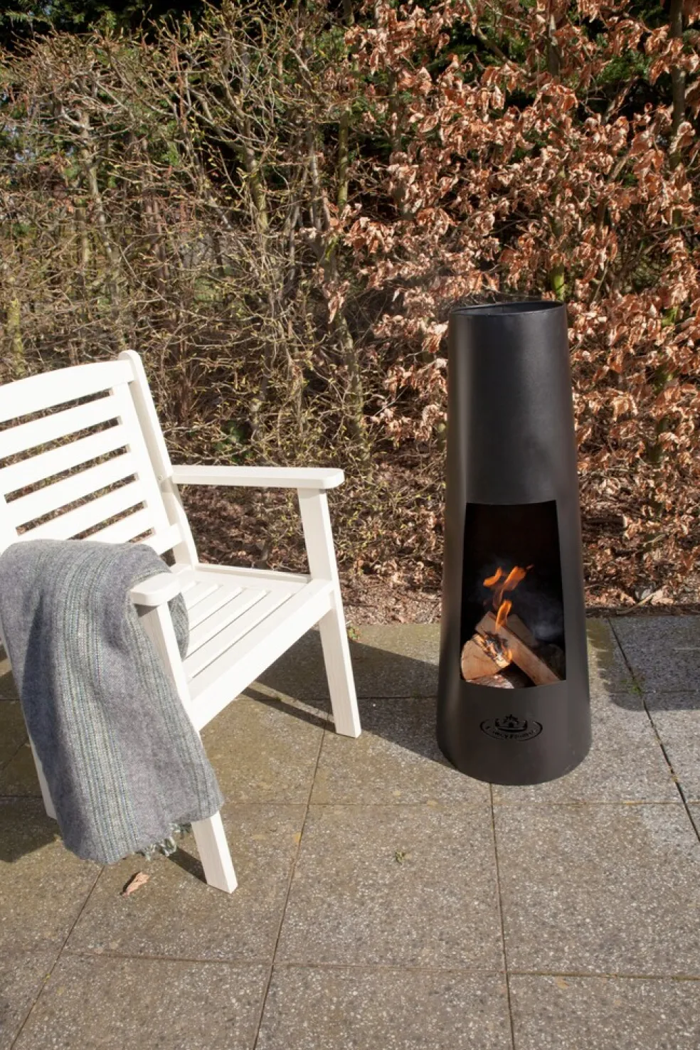 Eldstad Rund Svart Utomhus Gardenlife Fire