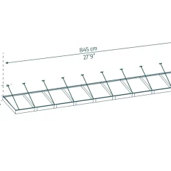 Entrétak Sophia XL Grå Klar 845 x 140 cm Canopia by Palram