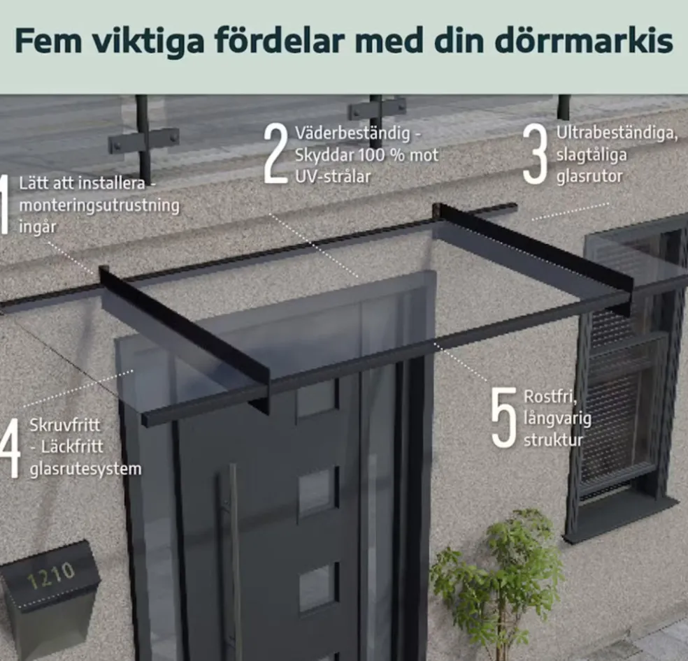 Entrétak Bremen Grå 150 x 93,5 cm Canopia by Palram
