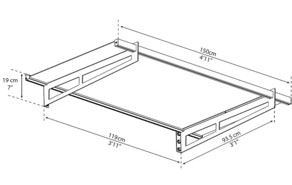 Entrétak Bremen Grå 150 x 93,5 cm Canopia by Palram