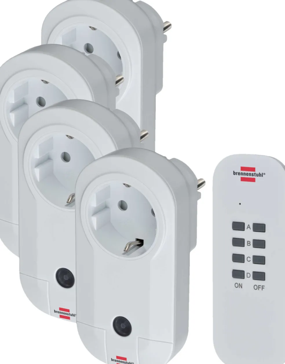 Fjärrströmbrytare Inomhus 4-pack Brennenstuhl