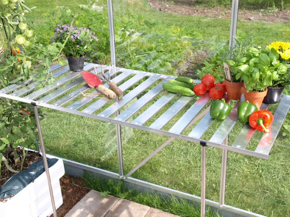 Fällbord Växthus 1200 x 500 x 750 mm Alu Vitavia
