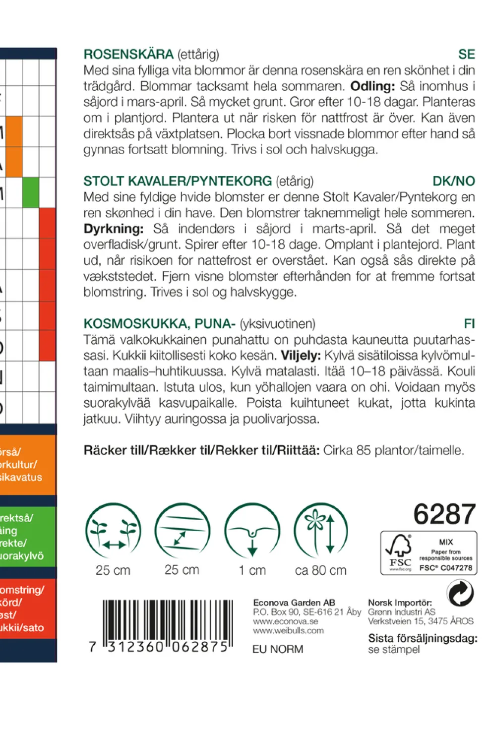Frö Rosenskära 'Fizzy White' Weibulls