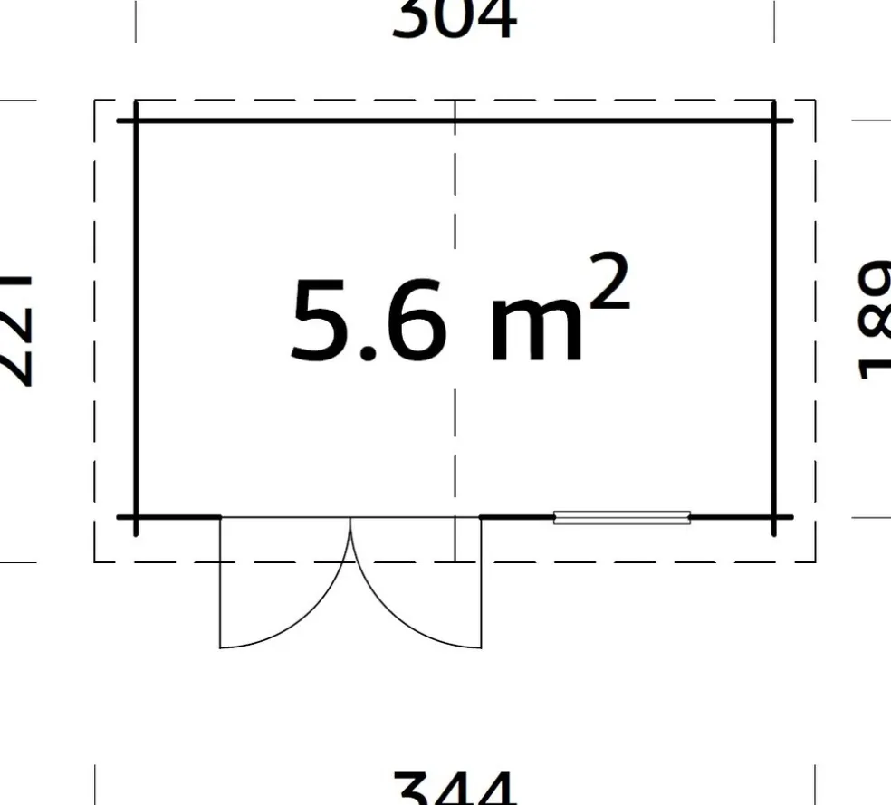 Förråd Lotta 5,6 m² 320 x 205 cm Palmako