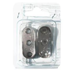 Fäste t/garderobstång Krom 2-pack