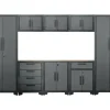 Garageinredning Stål 9 delar 330 x 192,5 x 47,2 cm
