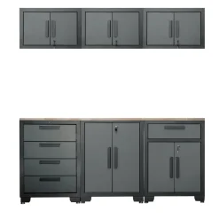Garageinredning Stål 7 delar 180 x 192,5 x 42,7 cm