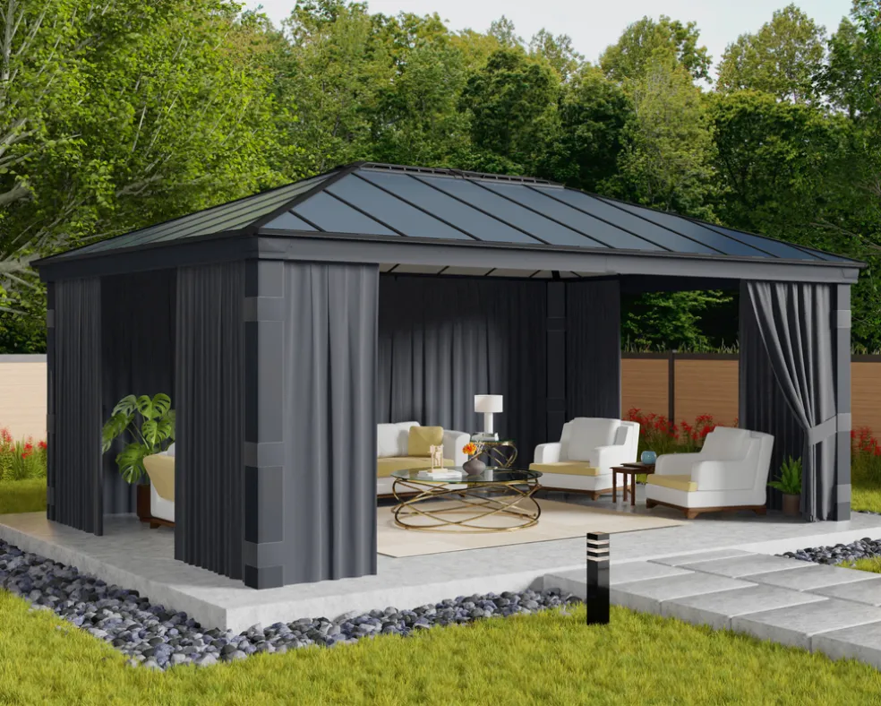 Gardinset t/paviljong Dallas 607 x 422 cm Canopia by Palram