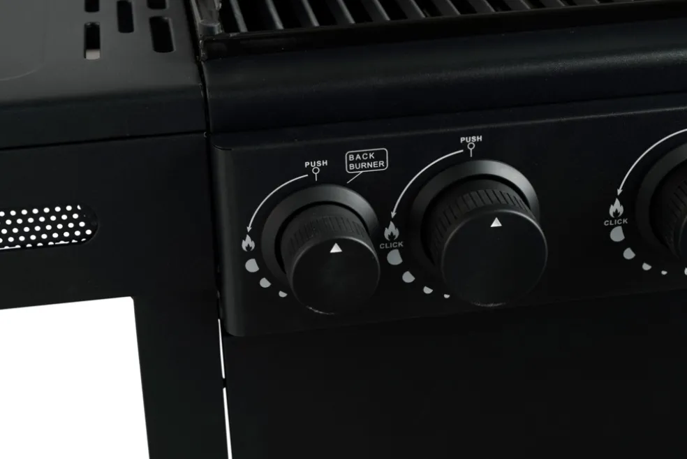 Gasolgrill 4 brännare + 1 bakre brännare 16,9 kW Grillexpert