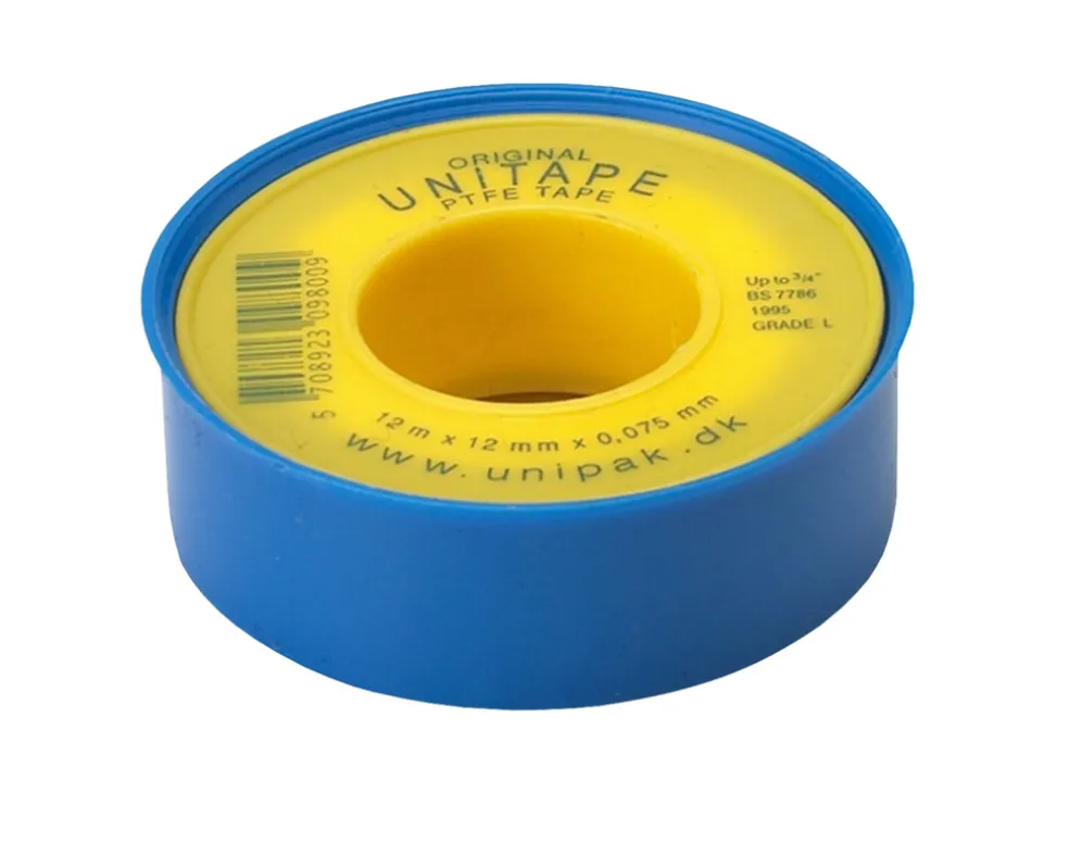 Gängtätningstejp 12 mm x 12 m Unipac