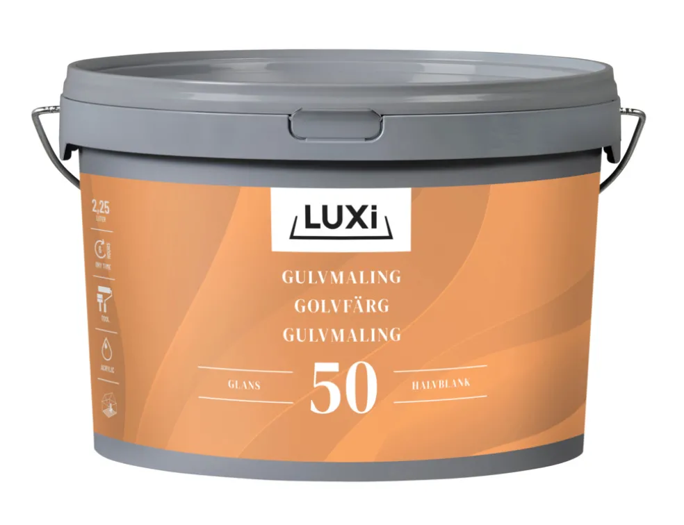 Golvfärg Pastellgrå 2,25 L Luxi