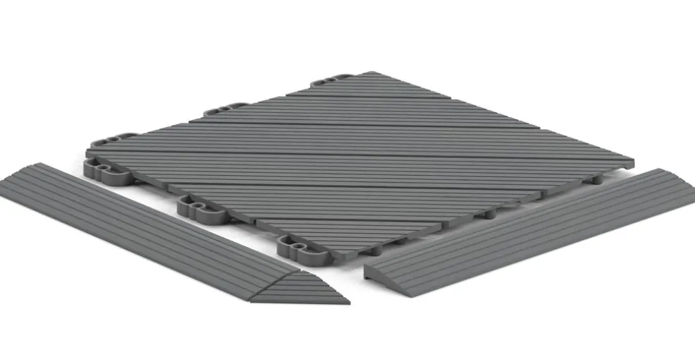 Golvplatta Deck45 Soft Grey 11-pack Hestra