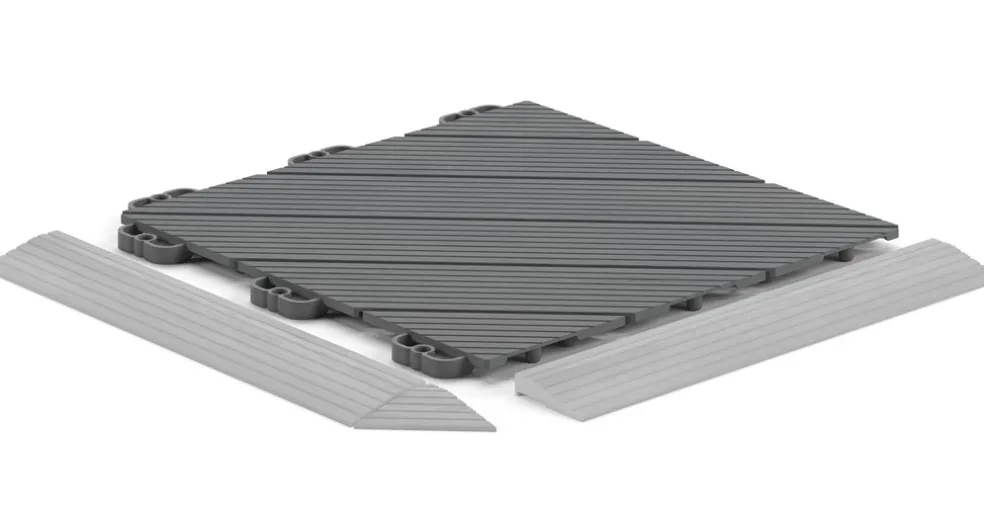 Golvplatta Deck45 Soft Grey 11-pack Hestra