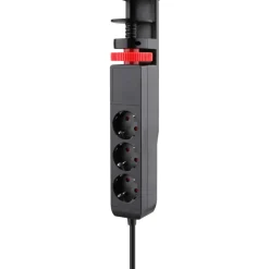 Grenuttag 3-vägs m/USB Svart Elworks