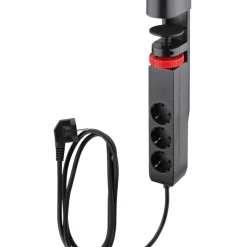 Grenuttag 3-vägs m/USB Svart Elworks