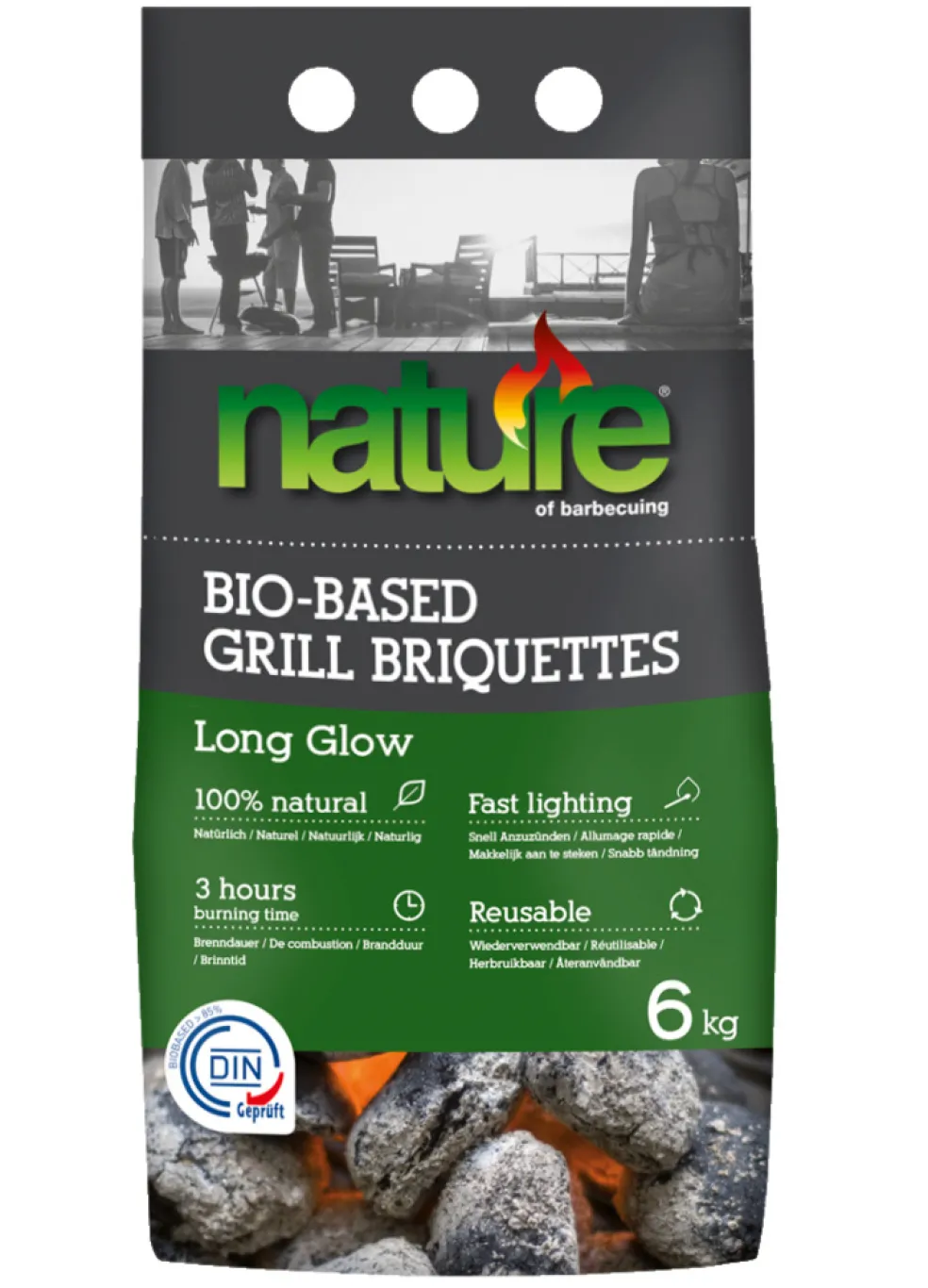 Grillbriketter 6 kg Nature